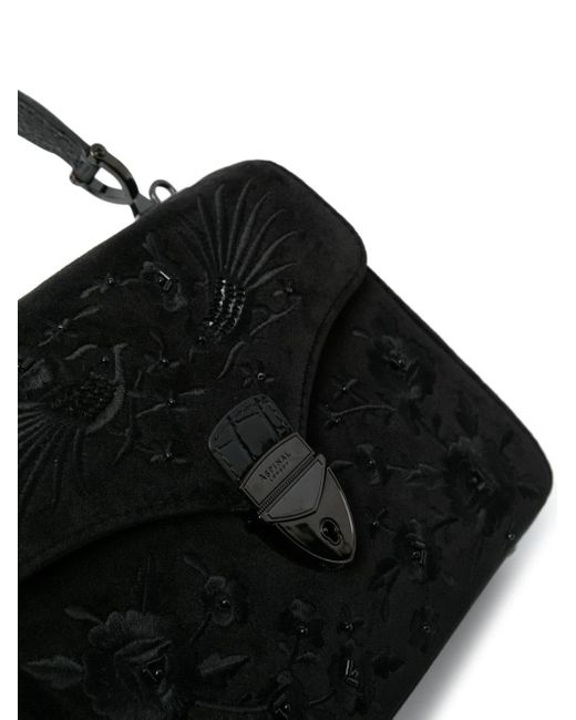 Aspinal Black Midi Mayfair Crossbody Bag