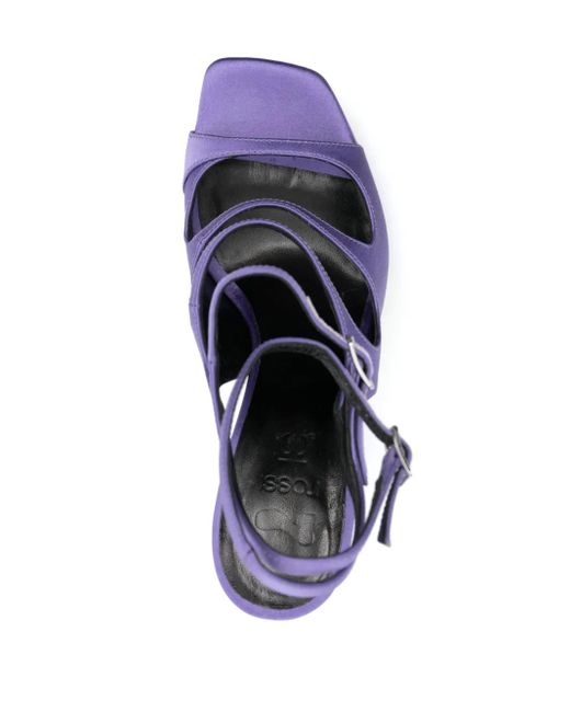 Sergio Rossi Blue Buckle-Fastening Strappy Sandals