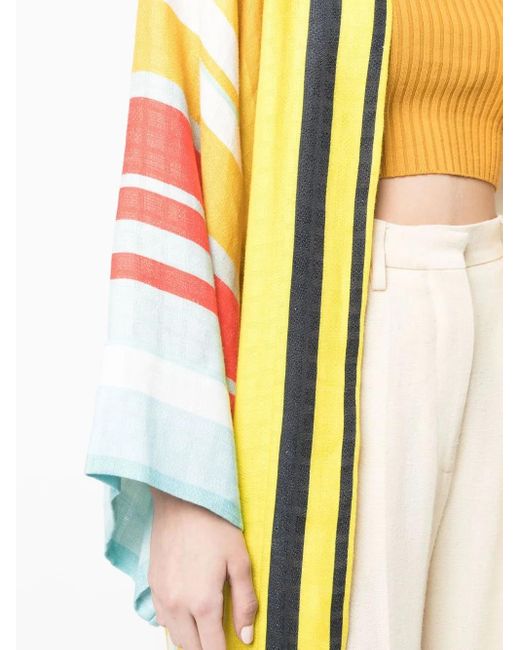 Caftan Cairo À Rayures Bambah en coloris White