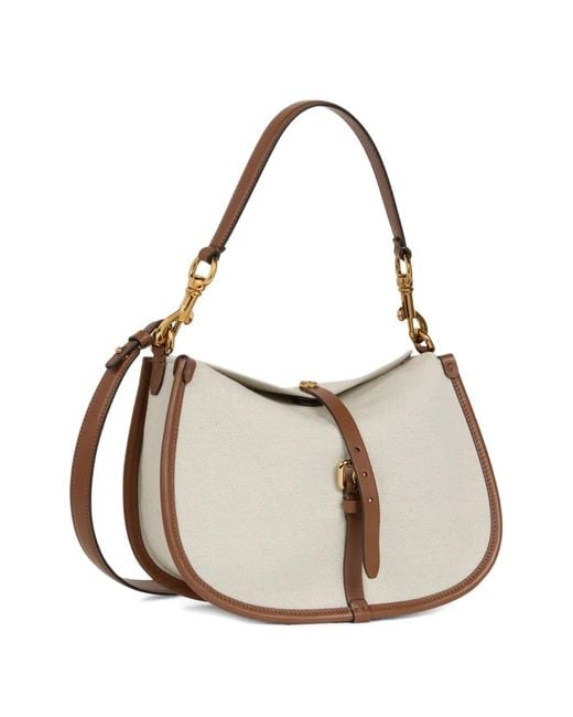 Etro White Medium Pony Shoulder Bag