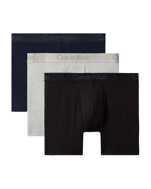 Set de 3 bóxeres con logo en la cinturilla Calvin Klein de hombre de color Blue