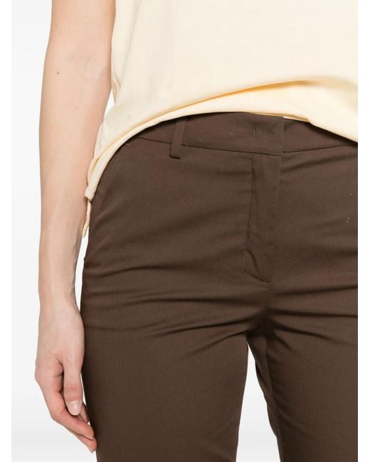 Weekend by Maxmara Brown Cropped Cigarette Trousers