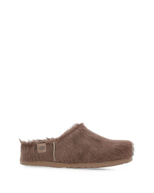 Ugg Brown Otzo Faux-Fur Mules