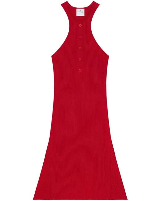 Courreges Scuba Dress With Racerback And Flared Silhouette