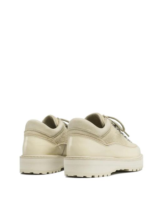 Diemme White Cream Suede Sneakers for men