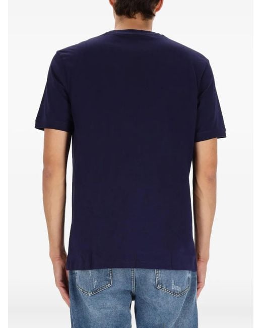 HUGO T-Shirt mit Logo-Patch in Blue für Herren