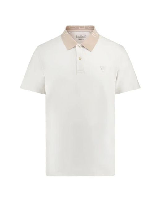 Guess White Nolan Short-Sleeve Polo Shirt for men