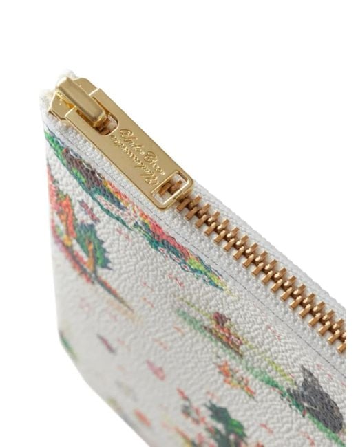 Undercover Gray Clutch mit Blumen-Print