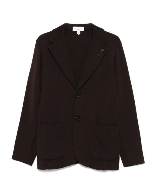 Blazer con bolsillo de parche Lardini de hombre de color Black