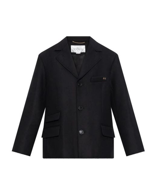 Victoria Beckham カットオフエッジ ジャケット Blue