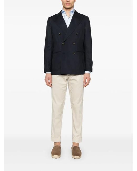 Montecore Blue Virgin Wool Blazer for men