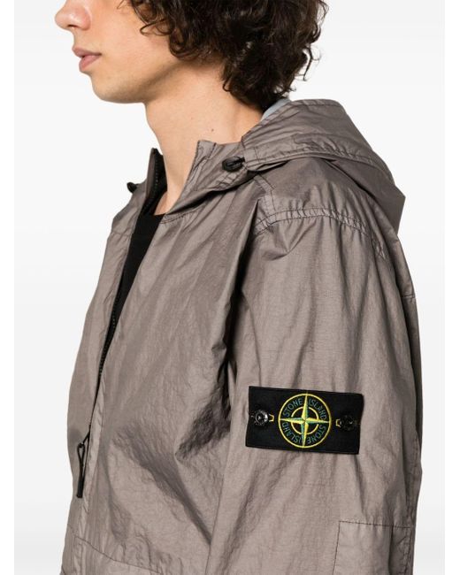 Stone Island Brown Membrana 3l Tc Hooded Jacket for men