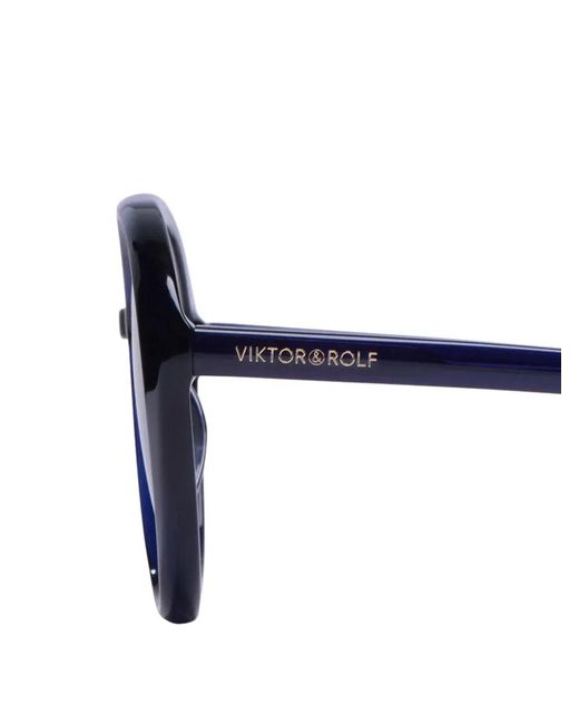 Viktor & Rolf Purple Pilot-Frame Sunglasses
