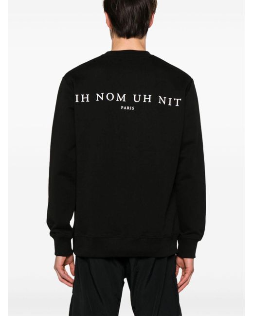 Ih Nom Uh Nit Katoenen Sweater Met Fotoprint in het Black voor heren