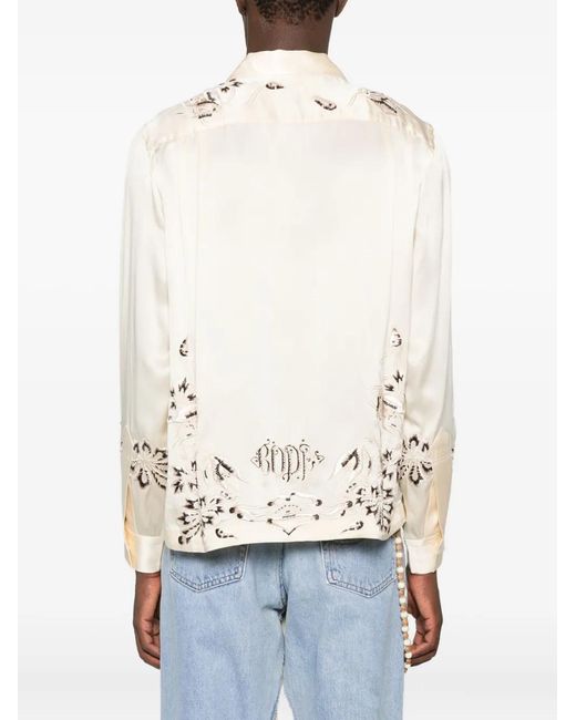 Bode Natural Phantasm Silk Shirt for men