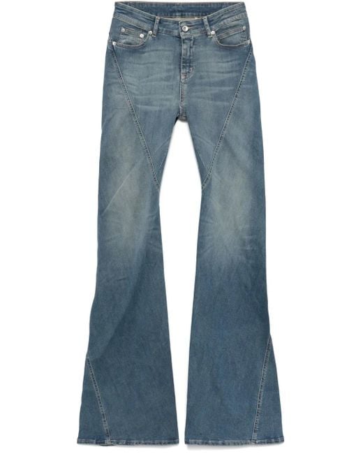 Rick Owens Blue Bootcut Jeans
