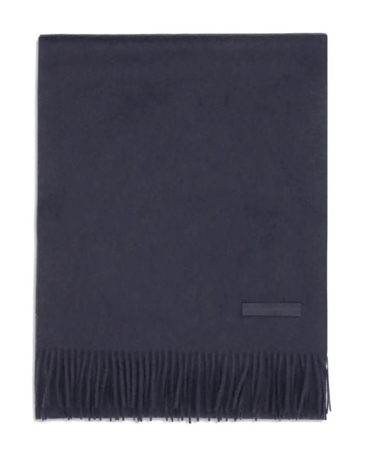 Zegna Blue Fringed Scarf for men