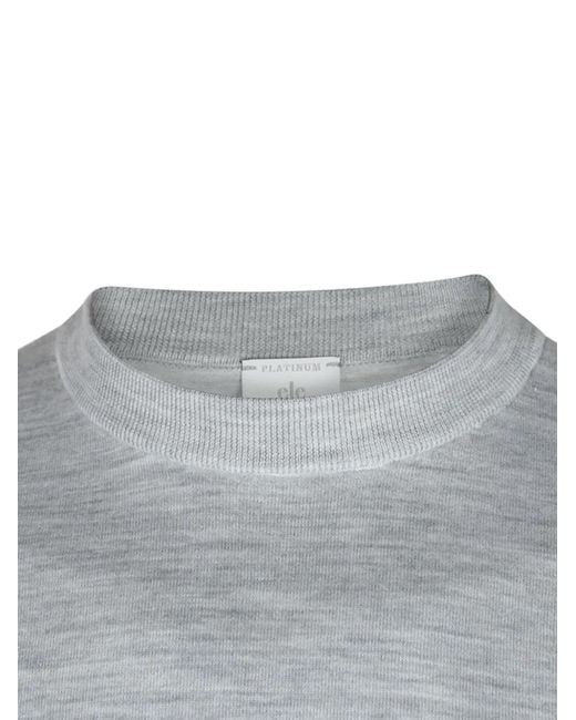 Eleventy Gray Wool Sweater for men