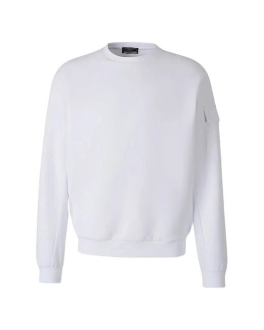 Herno White Sleeve-Pocket Sweatshirt for men