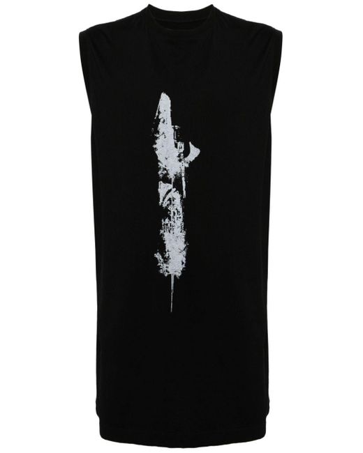 Julius Black Graphic-print Crew-neck Vest for men