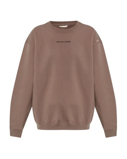 Rethinkit Studios Sweater Met Geborduurd Logo in het Brown