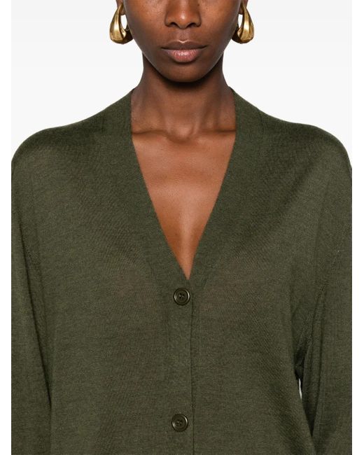 Fabiana Filippi Green V-Neck Cardigan