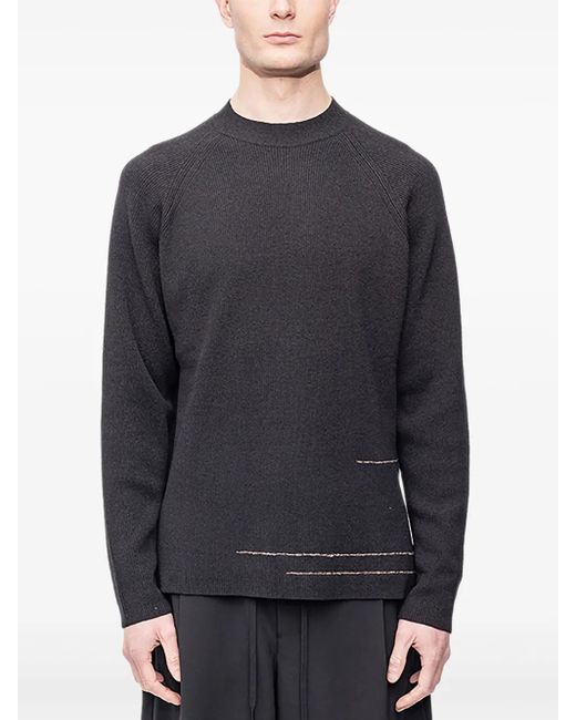 DEVOA Gerippter Pullover in Blue für Herren