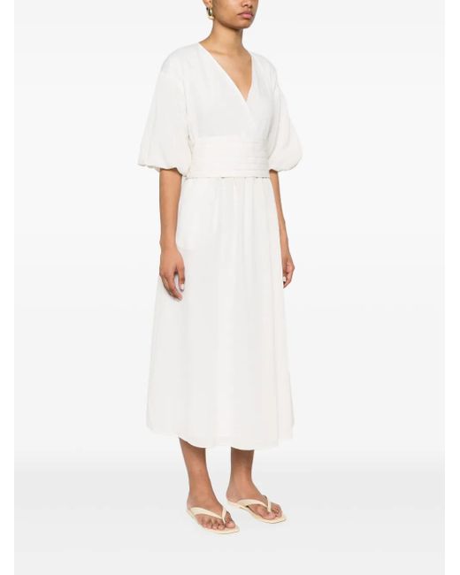 Fabiana Filippi White Striped Mini Dress