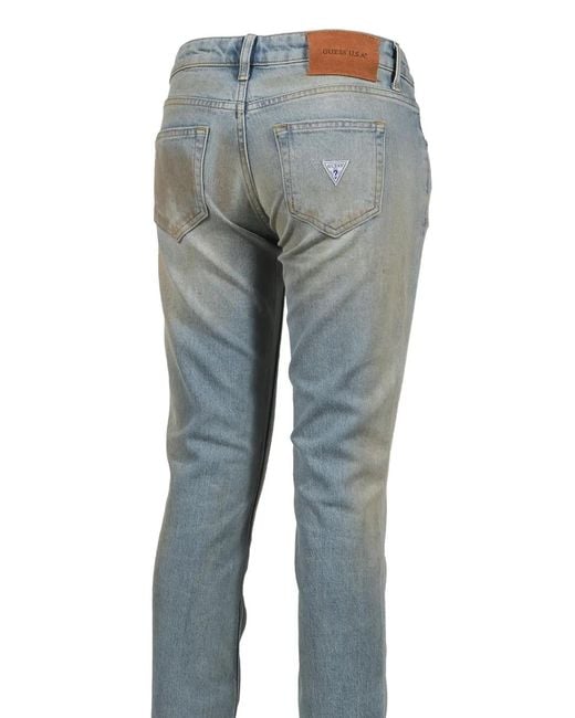 Guess Blue Distressed Skinny Jeans