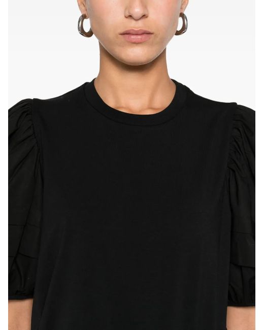 CECILIE BAHNSEN Black Short Sleeve Blouse