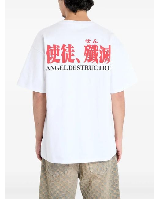 Pleasures White Eva 1 Graphic-Print T-Shirt for men