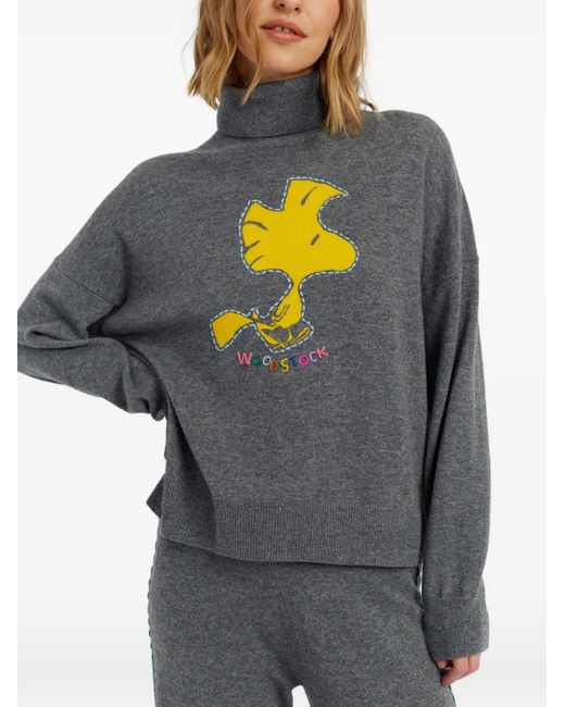 Chinti & Parker Gray Woodstock Turtleneck Sweater