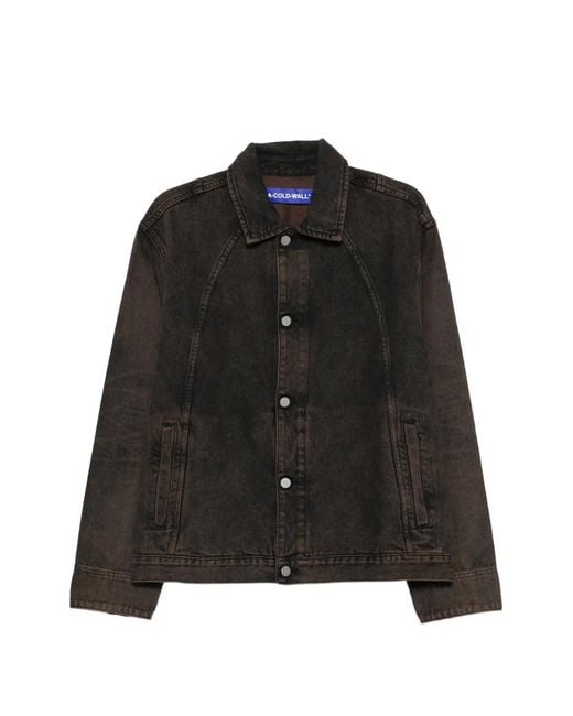 A_COLD_WALL* Black Cromer Dyed Panelled Denim Jacket for men
