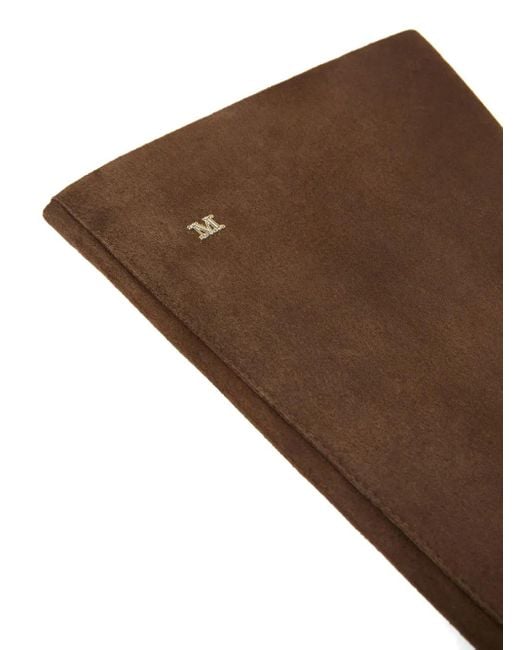 Max Mara Brown "Afideesuede" Long Gloves