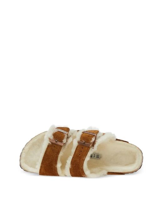 Birkenstock Brown Arizona Shearling Sandals