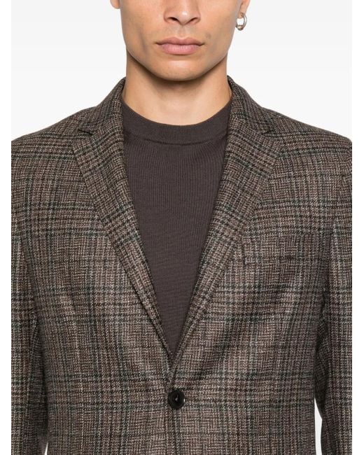 メンズ Zegna チェック ジャケット Brown