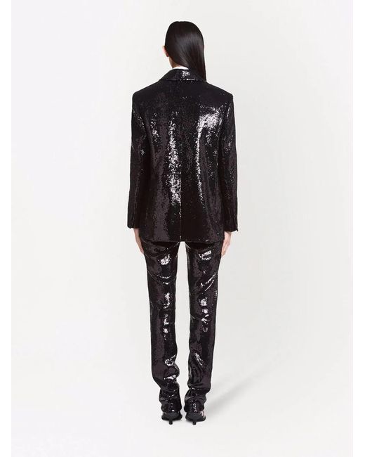 Prada Black Sequin-Embellished Blazer