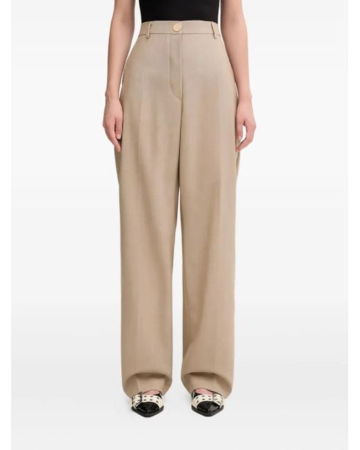 Sportmax White Buttoned Trousers
