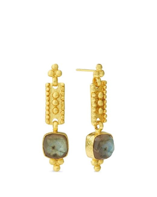 Ottoman Hands Metallic Labradorite Shahrzad Drop Earrings
