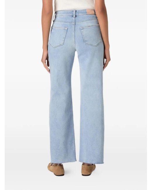 PAIGE Blue Anessa Wide-Leg Jeans
