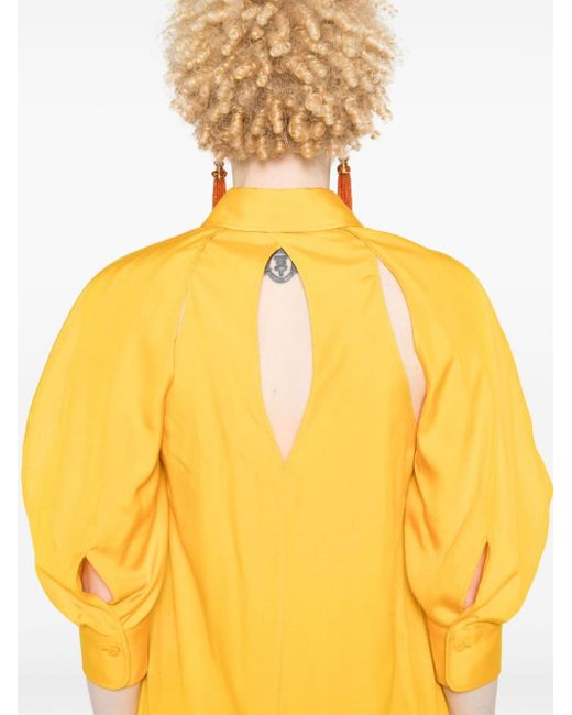 Chloé Yellow Bluse aus Seide