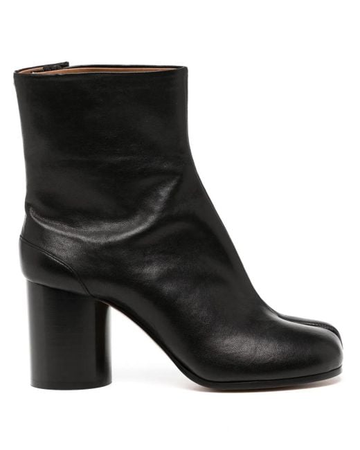 Maison Margiela Black Tabi Leather Ankle Boots