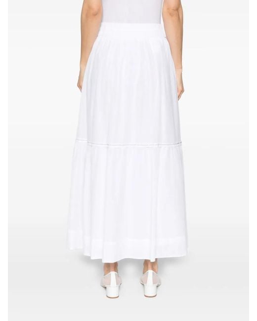 Peserico Punto Luce Midi-Rok Met Ketting in het White