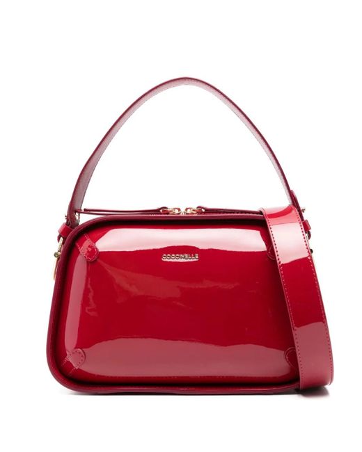 Borsa Tote Con Finitura Lucida di Coccinelle in Red