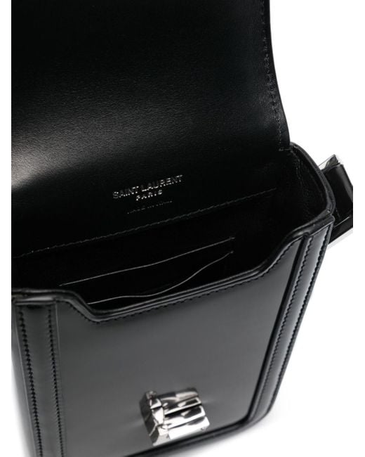 Saint Laurent Black Solferino Leather Mini Bag for men