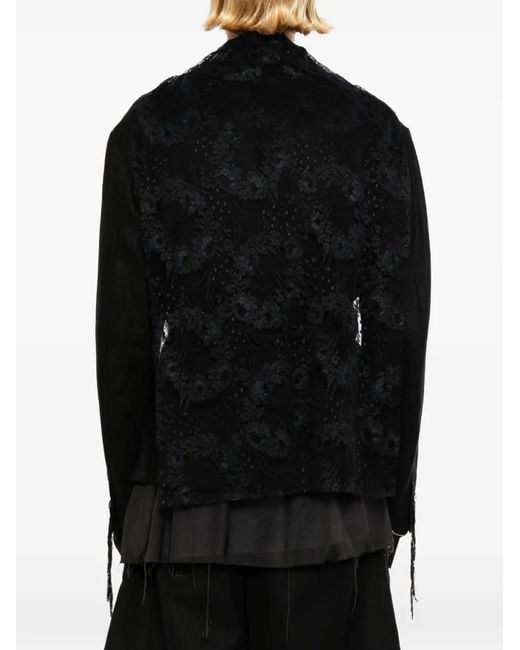 Midorikawa Black Belted Raw-Edge Jacket for men