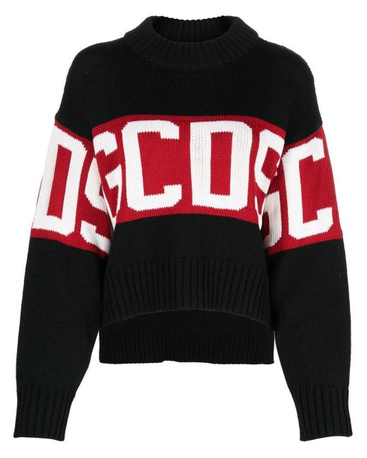 Pull En Maille Intarsia Gcds en coloris Black