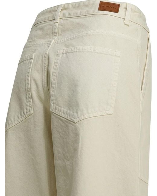 Moncler White Patch-Pocket Jeans