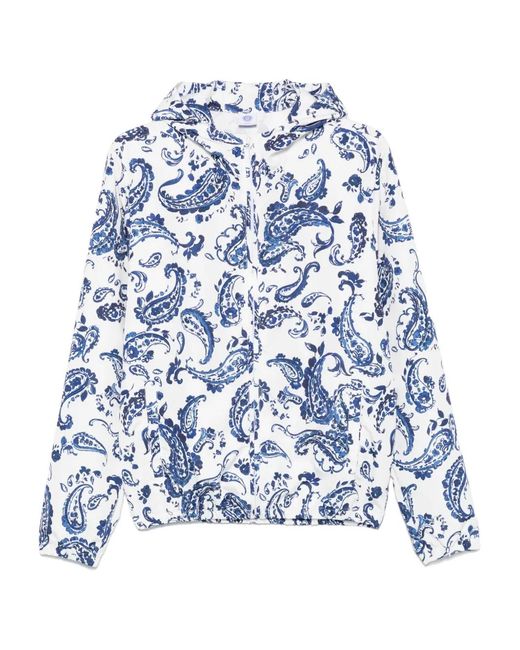R'osi Blue Paisley-Print Jacket for men