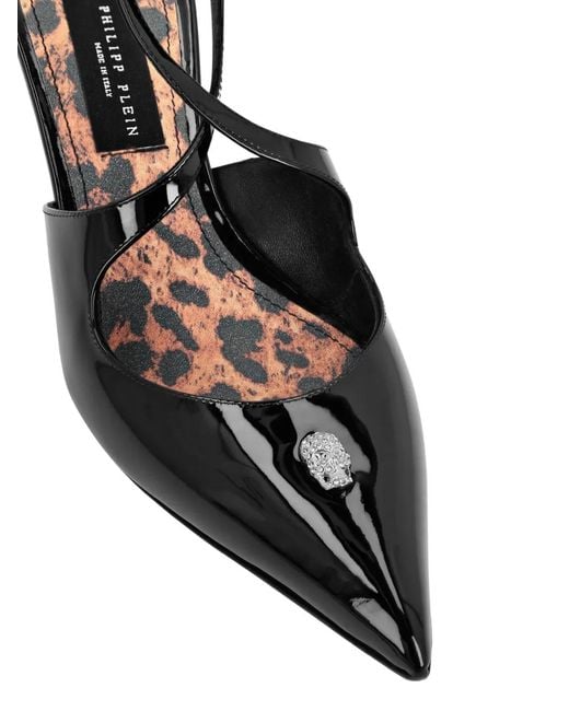 Philipp Plein Black Skull Strass Pumps